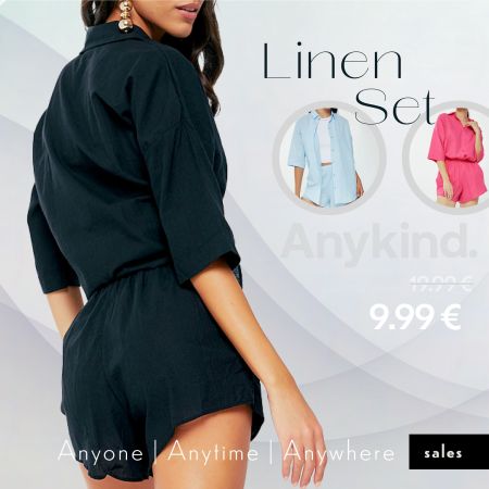 In love with Linen 🌸
#AnyOffer Λινό Σετ Πουκάμισο & Shorts μόνο 9.99€ από 19.99€!

-Πουκάμισο με κουμπακια και σορτς σε άνετη γραμμή.
-Φοριέται σκέτο ή με συνδυαστικά με τοπάκι.

Απόκτησέ το στο ⚫https://shorturl.at/qLU36

𝗔𝗻𝘆One | 𝗔𝗻𝘆Where | 𝗔𝗻𝘆kind
#Anykind #fashion #offers #alldaywear #linen #eshop #anyone #anywhere #anybody #sets #clothes #feminine #sales #prosfores #ekptoseis