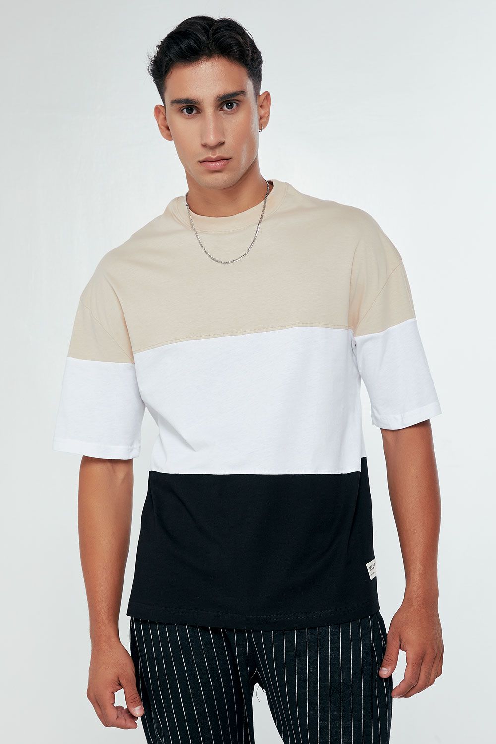 T-Shirt Βαμβακερό Colorblock
